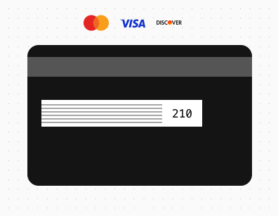 three-digit CSC on Visa and Mastercard credit card